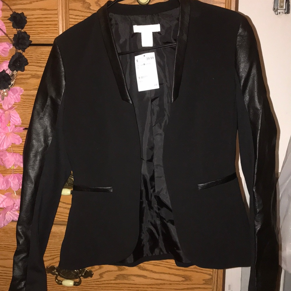 H&M Faux Leather Jacket/Blazer